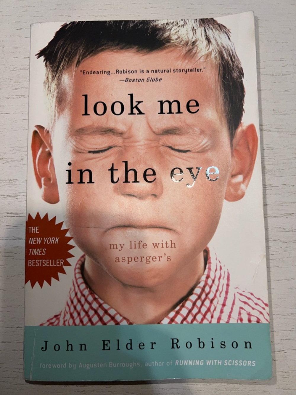 Look Me in the Eye by John Elder Robison - White/Cream Cover